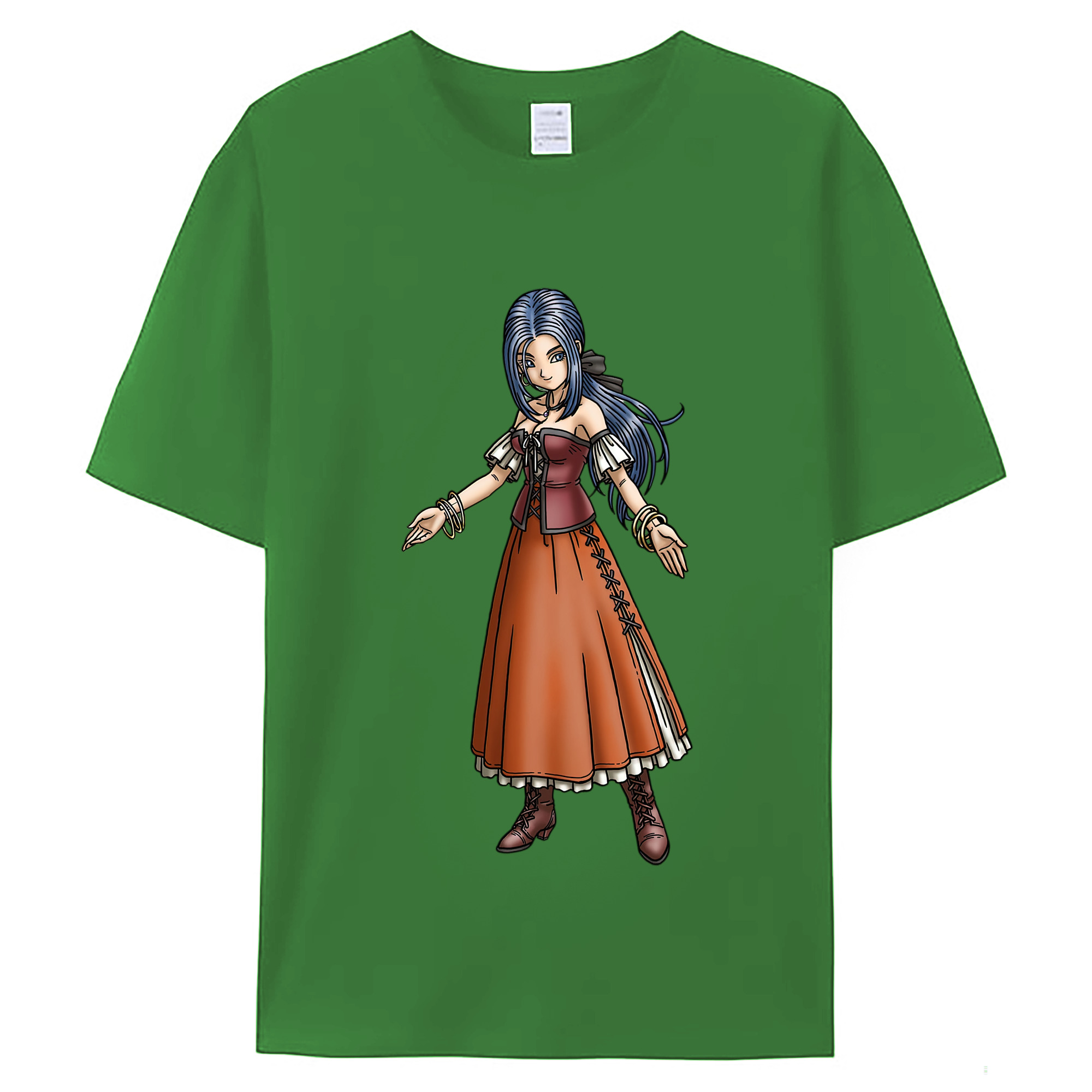 （画像用） ドラゴンクエスト Doragon Kuesuto Dragon Quest レディースカジュアルプリントTシャツ（綿100％）